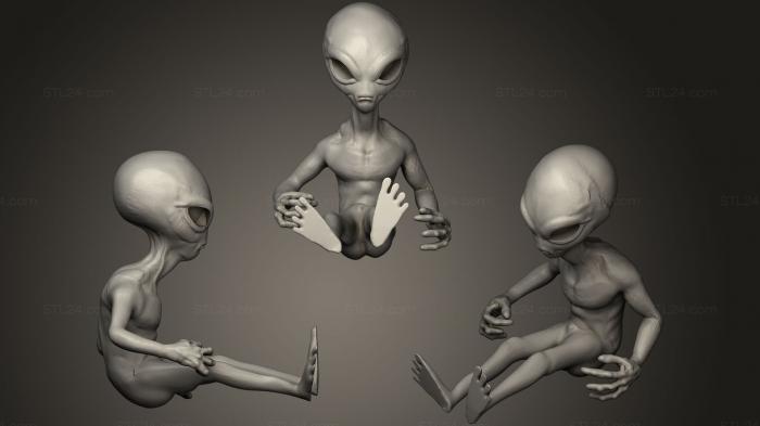 Figurines simple (Aliens (Remix), STKPR_0067) 3D models for cnc
